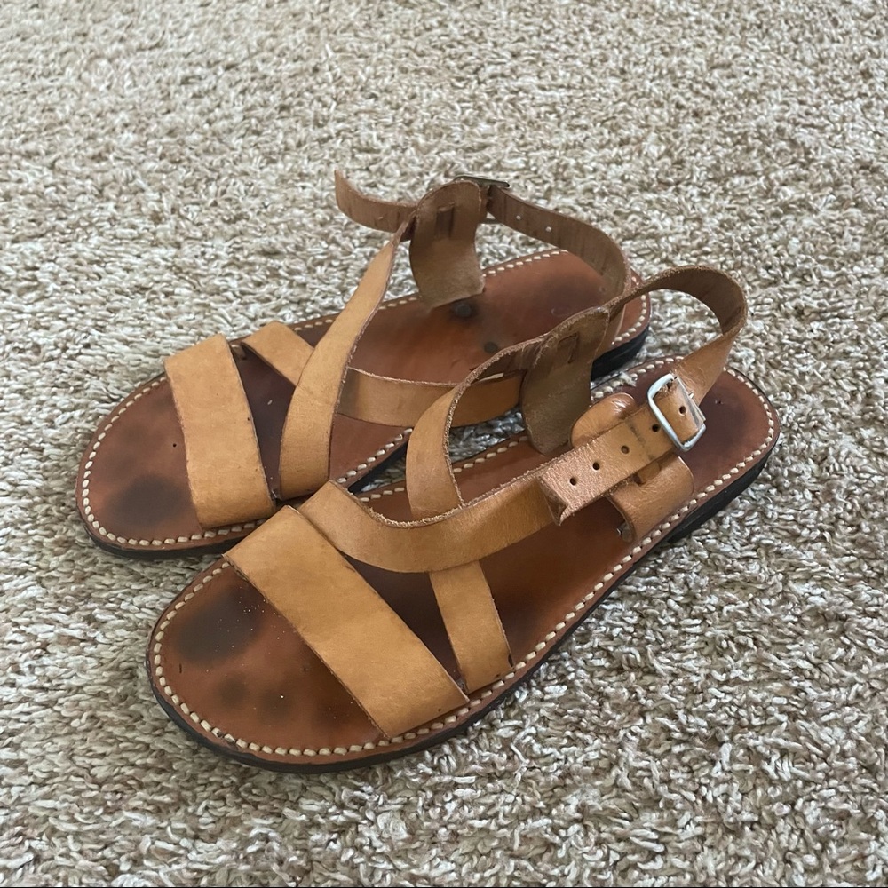Authentic Mexican Leather Sandals Size 8